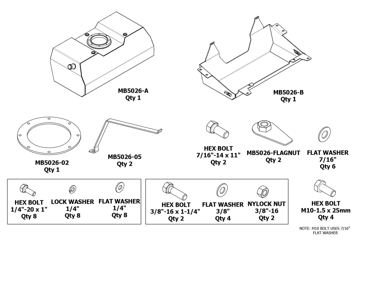 Rear Fuel Tank & Skid for Jeep JL/JLU