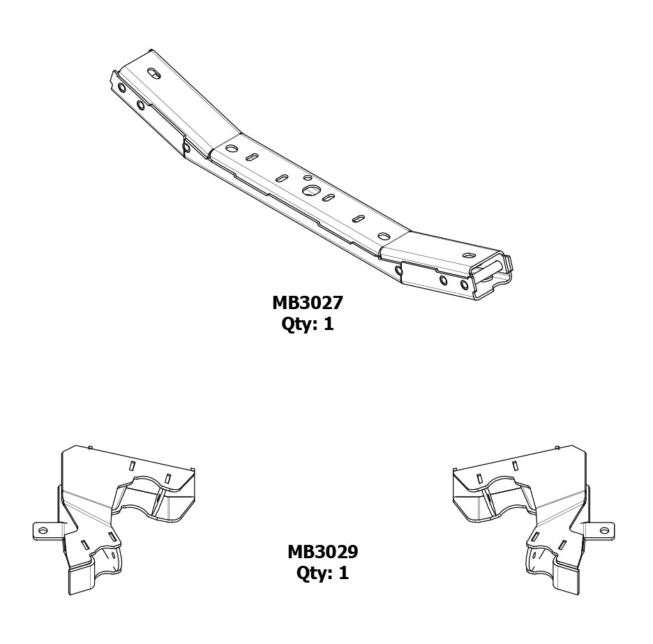 4 link Front Suspension Brackets w/Transmission Crossmember Jeep JKU