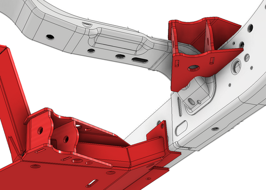 4 Link Suspension Bracket & Skid Kit for Jeep JLU - Motobilt