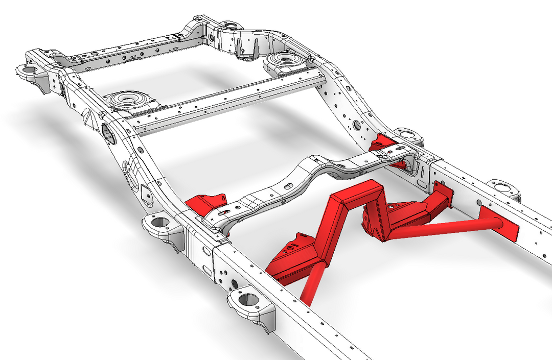 Rear 4 Link Suspension Bracket Kit for Jeep JLU - Motobilt