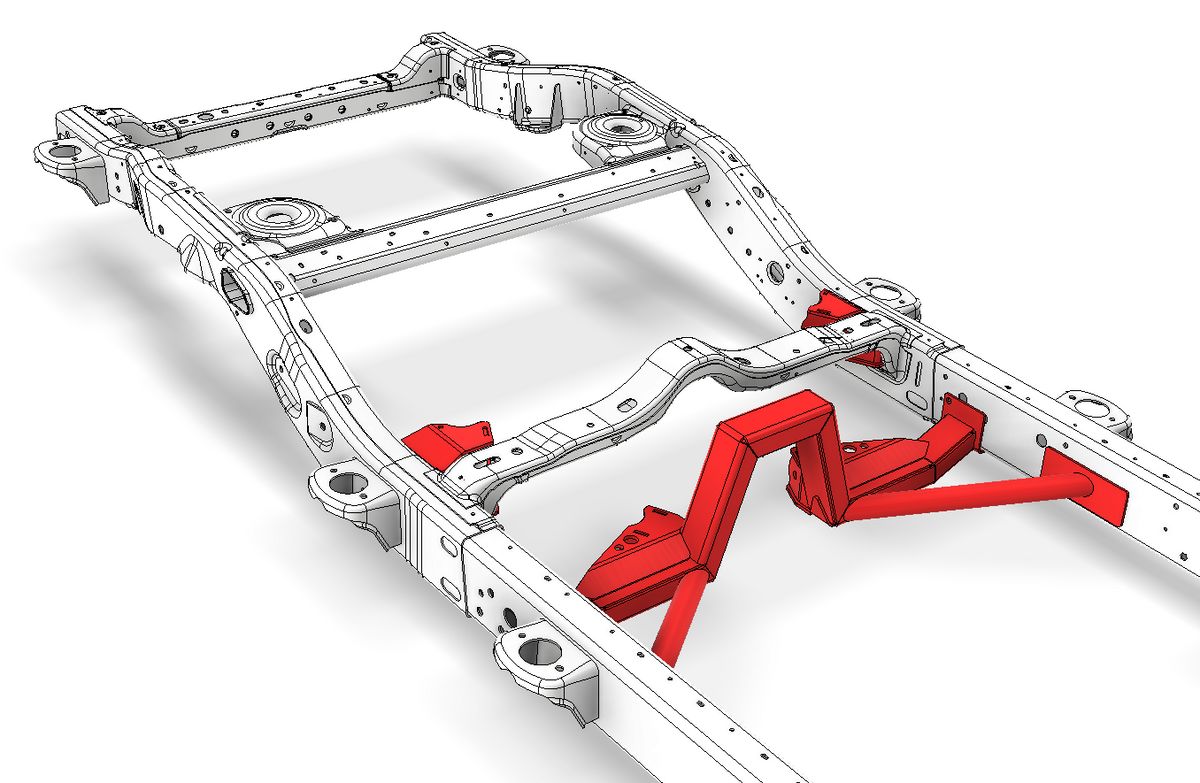 Rear 4 Link Suspension Bracket Kit for Jeep JLU Motobilt