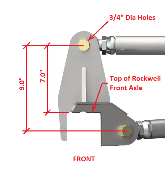 Rockwell Upper Link Brackets Short / Front - Motobilt