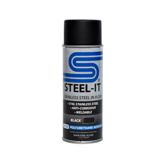 Steel-It Black Polyurethane Aerosol Motobilt