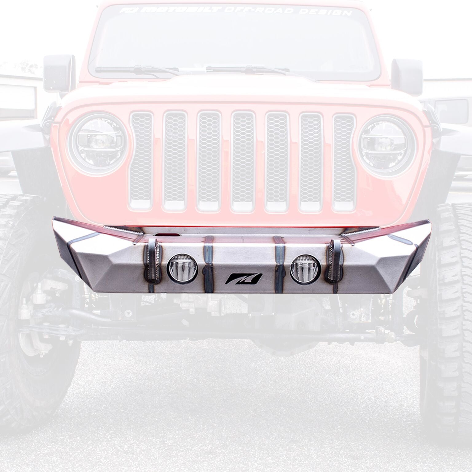 Hammer Series Front Bumper w/ Fog Mount - fits Jeep JL / JT – Motobilt