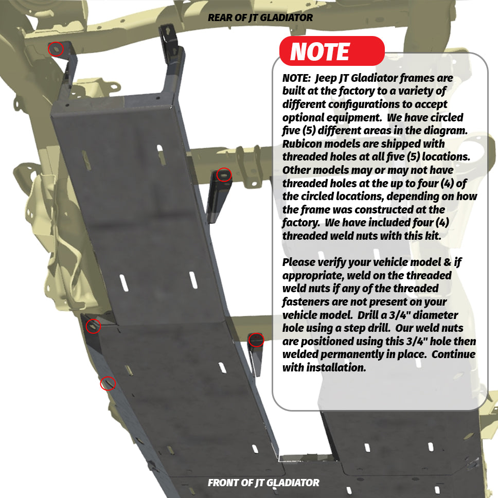 Skid Plate System for Jeep JT Gladiator Motobilt