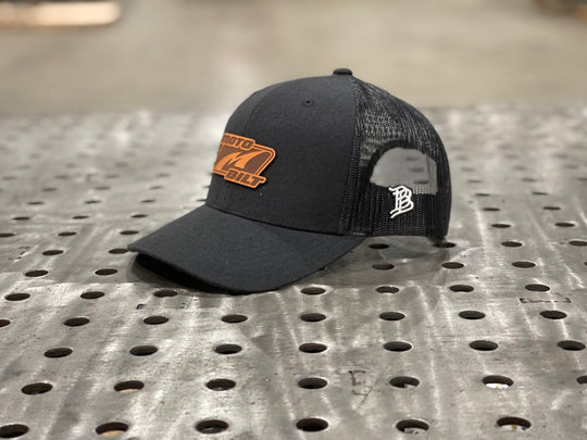 Motobilt Leather Patch Trucker Hat - Motobilt