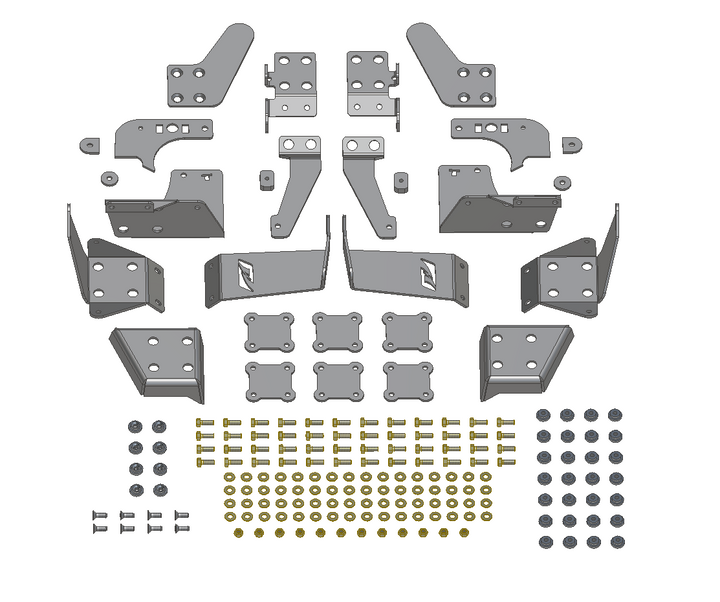 Roll Cage Bracket Kit for Jeep JKU Motobilt