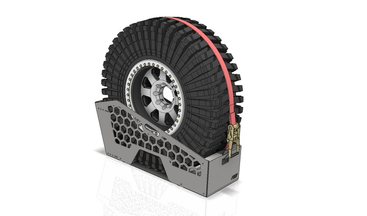 Universal Bed Mounted Tire Carrier Motobilt