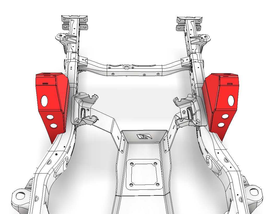 Front Shock Towers for ORI Struts for JL/JLU/JT Gladiator - Motobilt