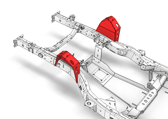 Front Shock Towers for ORI Struts for JL/JLU/JT Gladiator - Motobilt