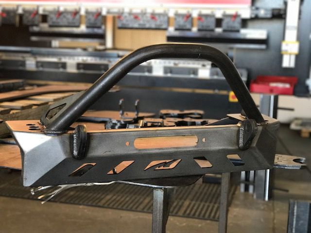 Crusher Series Front Bumper w/ Bull Bar for Jeep YJ / TJ /LJ - Motobilt