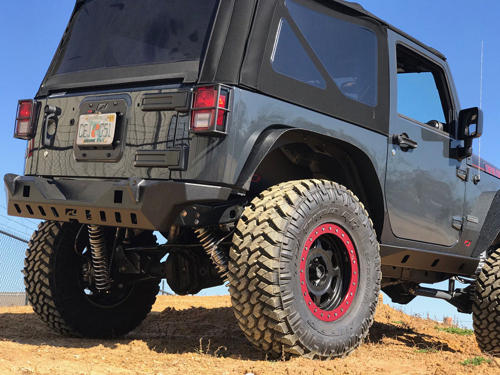 Crusher Rear Bumper w/ Light Mounts for Jeep JK / JKU – Motobilt