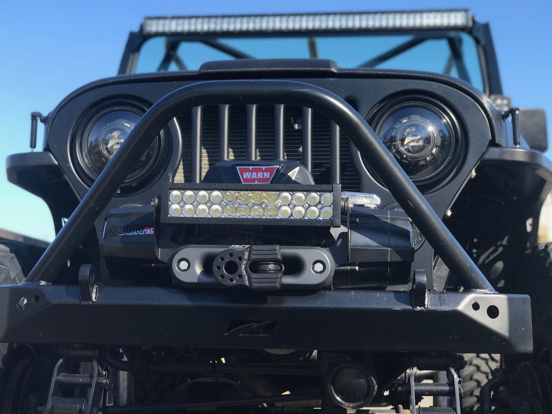 Mid-Width Front Bumper w/ Stinger for Jeep CJ - Motobilt