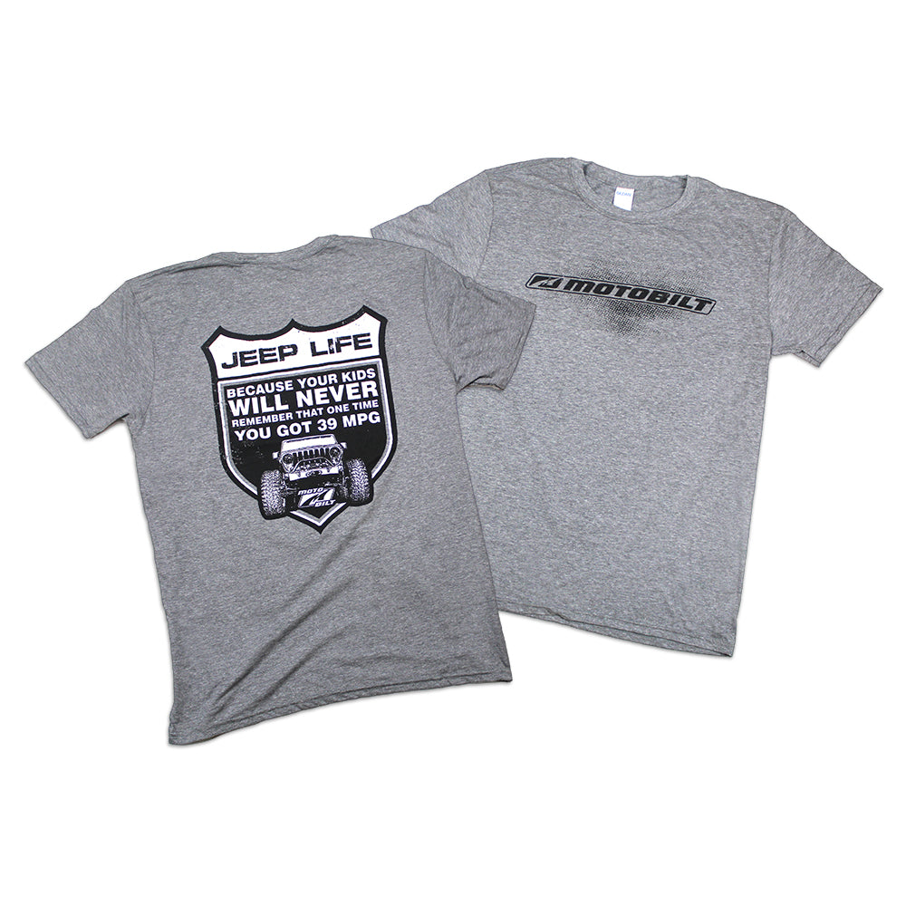 Motobilt Jeep Life T-Shirt Grey Soft Style - Motobilt
