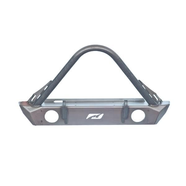 Motobilt Hatchet Series Front Frame Chop Bumper w/ Stinger and Fog Mounts MB1048F-S for Jeep JK / JKU with d rings and winch capabale front view