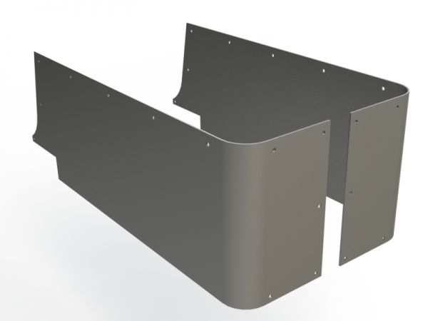 Motobilt Blank Corner Guards MB1057 for Jeep CJ YJ TJ Steel 3/16" thick 