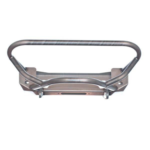 Motobilt Crusher Front Bumper w/ Grill Hoop & Stinger MB1069-L for Jeep YJ / TJ /LJ top front view looking down on bumper 