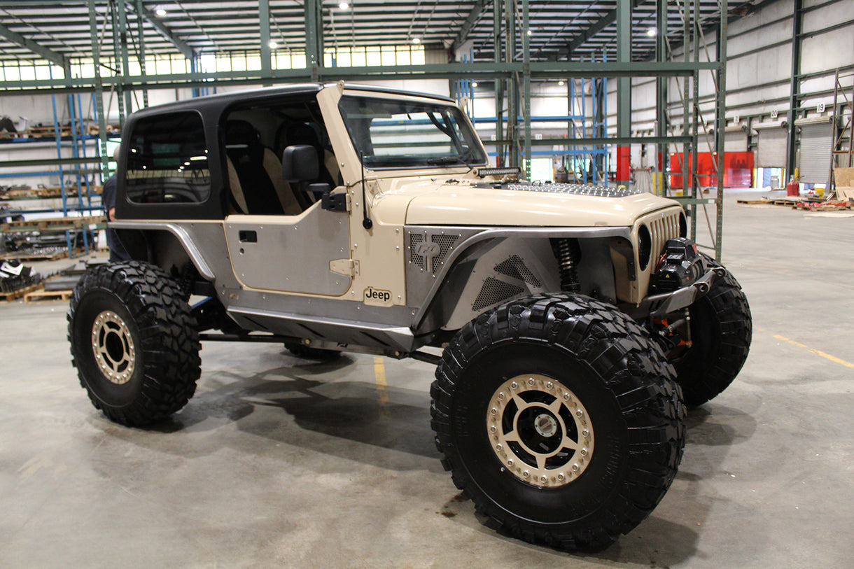 Crusher Rocker Guards with Boat Side Steps for Jeep TJ – Motobilt