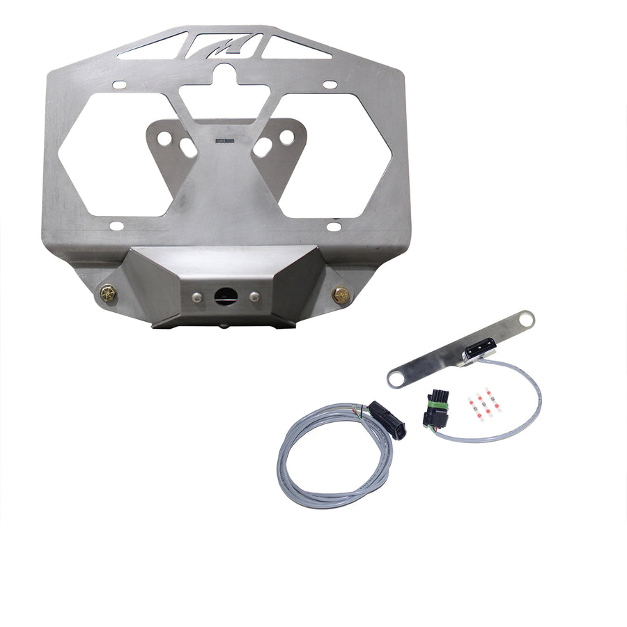 Spare Tire License Plate Relocation Kit w/ Camera Mount & Tag Light for Jeep JL Motobilt