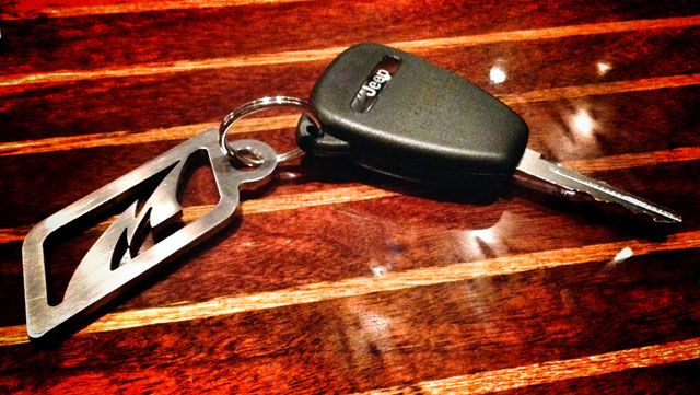 Motobilt Stainless Steel Key Chain 2-7/8" x 1" Motobilt