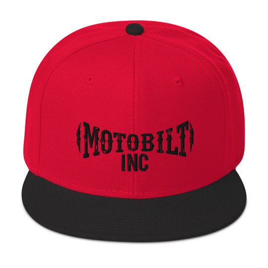Motobilt Snapback Hat - Black Logo - Motobilt