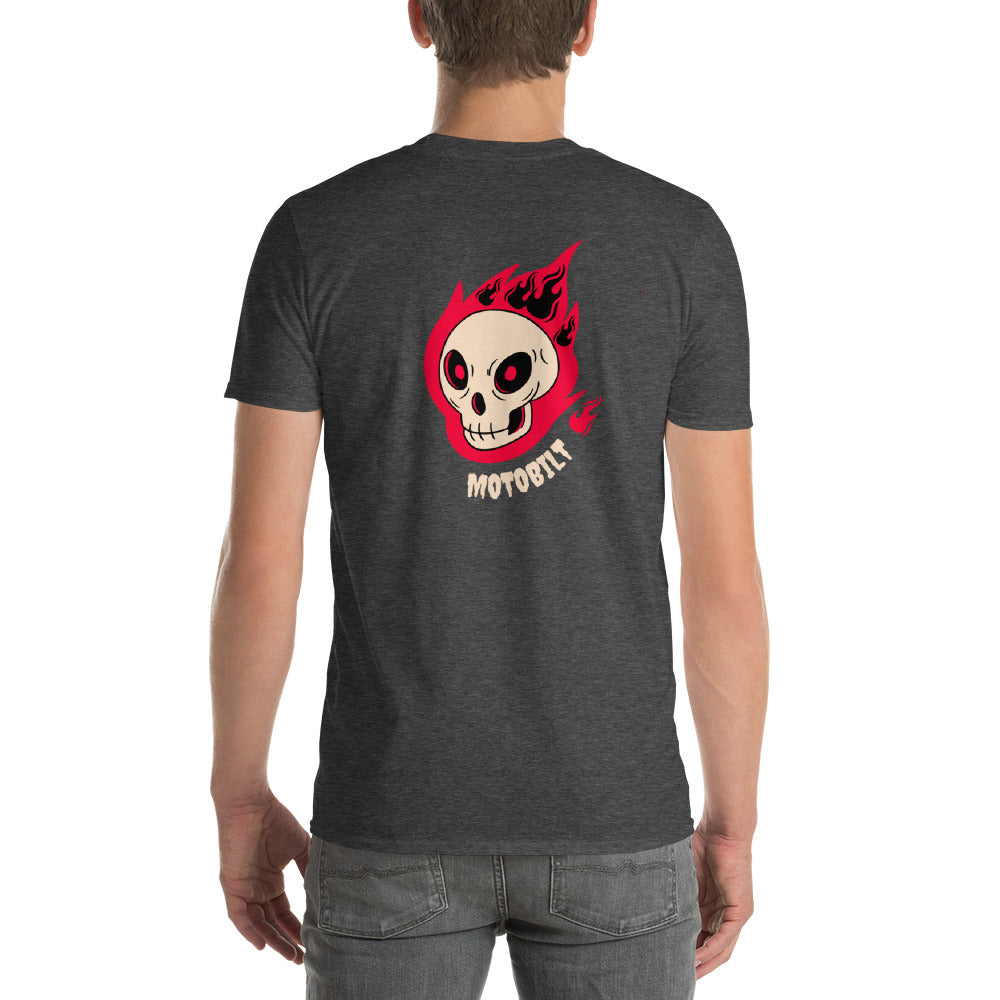Motobilt Skulls on Fire Short-Sleeve T-Shirt - Motobilt