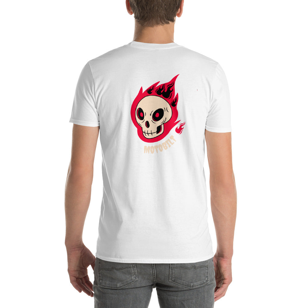 Motobilt Skulls on Fire Short-Sleeve T-Shirt - Motobilt