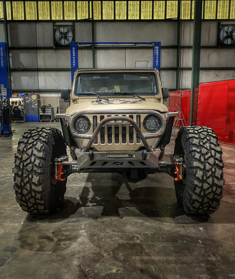 Crusher Series Front Bumper w/ Grill Hoop & Bull Bar for Jeep YJ / TJ ...